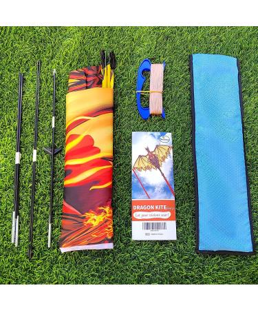 Dragon Kite for Kids & Adults - Easy-to-Fly Large Single Line Kite for Beach Trips - Buy Online on GoSupps.com