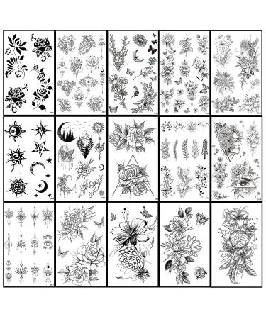 Sexy Flower Temporary Tattoo for Women - Waterproof and Realistic Design, Great Christmas Gift - Buy Online on GoSupps.com