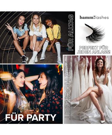 Buy Bamm! Lashes - Reusable Artificial Eyelashes & Extensions | Natural Black Eyelash Strips for a Stunning Look - Buy Online on GoSupps.com