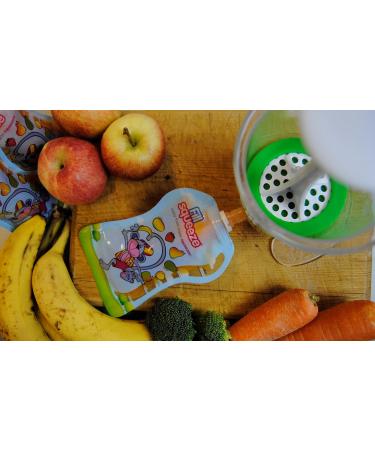 Fill n Squeeze Baby Food Maker with 35 Reusable Pouches & Spoon - Medium Size - Buy Online on GoSupps.com