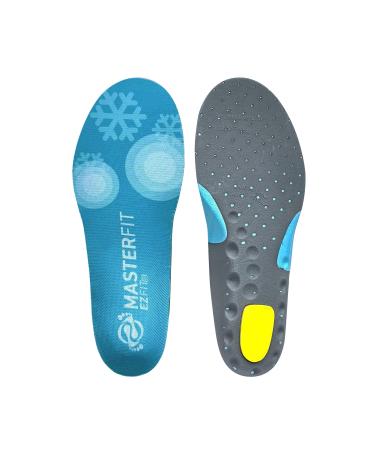 Masterfit EZFit QF Ski & Snowboard Boot Insoles - Pain Relief Inserts for Men & Women - for Regular & High Arch  Heel Support  Better Control  Reduce Fatigue (Regular/Medium) Regular Volume Medium