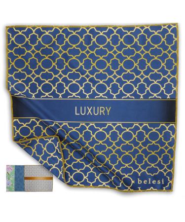 Belesi microfiber cloth XXL I optician quality for cleaning smartphone tablet glasses display camera lens i 30cm x 30cm i mobile towel display cloth glasses cleaning cloth cleaning cloth Luxury Blue