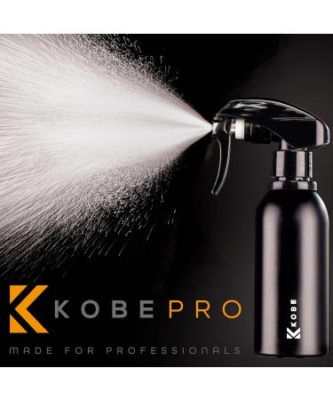 Kobe Black 160ml Aluminium Spray Bottle - Lightweight Hair Spray and Plant Mister - Ultra-Fine Mist Water Spray - Fine Mist Spray Bottle -Ideal for Hairdresser and Barber - Home or Professional Use - Buy Online on GoSupps.com