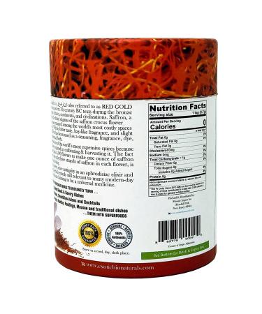 Saffron All Red Super Negin Grade A+ Premium Quality Spice - 1 Oz (28g) Pack for Paella, Risotto, Persian Tea, Rice, Golden Milk - Buy Online on GoSupps.com