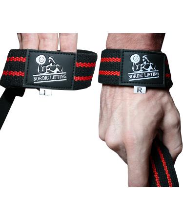 Wrist Wraps and Lifting Straps Bundle - Support for Weightlifting, Cross Training, Powerlifting - 2 Pairs for Men and Women - Black/Red - Buy Online on GoSupps.com