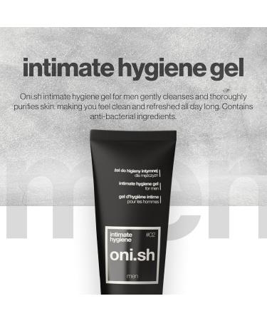 Oni.sh Intimate Hygiene Gel for Men - Refreshing Cleanser for Daily Use Prevents Odor Soothes Irritation Non-Soapy Formula - 180ml - Buy Online on GoSupps.com