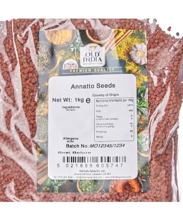 Old India Annatto Seeds 1kg - Premium Quality | Pack of 1 - Buy Online on GoSupps.com