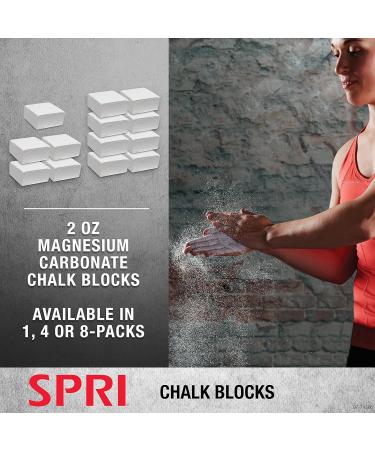 SPRI Chalk Block & Chalk Ball 2 oz (8-Pack) for Gymnastics, Climbing, Weightlifting & Billiards - Buy Online on GoSupps.com