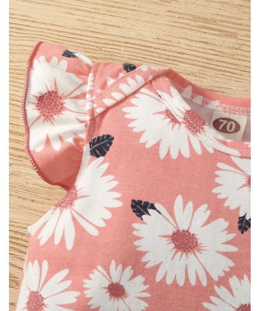 Koonde Baby Girl 3-Piece Outfit Set | Romper, Trouser & Headband | 6-12 Months | Peach + Blue - Buy Online on GoSupps.com