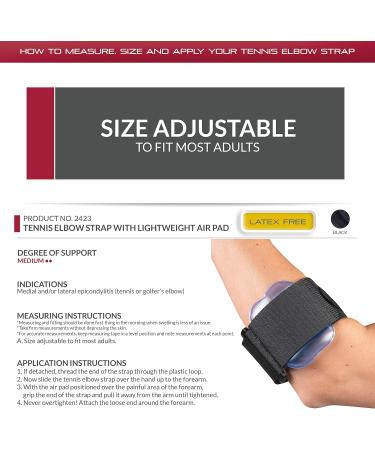 OTC Forearm Band | Tennis Elbow Compression Strap with Air Pad Support - Black | International Shipping Available - Buy Online on GoSupps.com