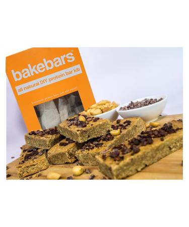 bakebars All-Natural Protein Bar Kit - Peanut Butter Chocolate Chip | Includes Pre-Measured Healthy Ingredients for 10 Nutrition Bars | Gluten-Free Soy-Free & Dairy-Free | Plant-Based Protein - Buy Online on GoSupps.com
