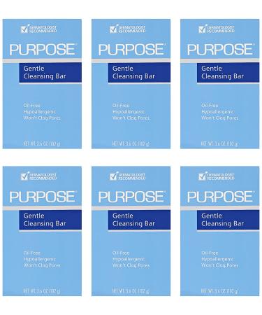 6 Pack Purpose Gentle Cleansing Bar 3.6 Oz Almond - 3.6 Ounce Bars - Buy Online on GoSupps.com