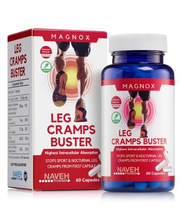 MAGNOX Leg Cramps Buster Magnesium Supplement for Muscle Cramps - 380mg Magnesium for Leg Cramps at Night High Absorption for Muscles with Vitamin E and B 3X Absorption 60 Caps