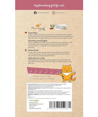 I love my cat Food supplement for kittens Natural ingredients for strong immune defenses Developed with veterinarians Immune powder - 35g - Buy Online on GoSupps.com