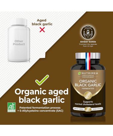 Organic Black Garlic Extract | Immune System Booster & Antioxidant | 90 Vegan Capsules (250mg) | French Expertise - Buy Online on GoSupps.com