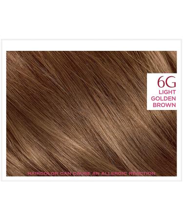 L'Oreal Excellence Creme 6G Light Golden Brown - Triple Protection Hair Color, 1 Application - Buy Online on GoSupps.com