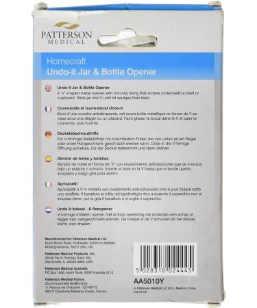 Homecraft Undo-It Jar Opener Coated Metal V-Shaped Lid Loosening Daily Living Aid Opens 25 mm (1") To 75 mm (3") Lids Kitchen Aid For Limited Strength Users (Eligible for VAT relief in the UK) - Buy Online on GoSupps.com