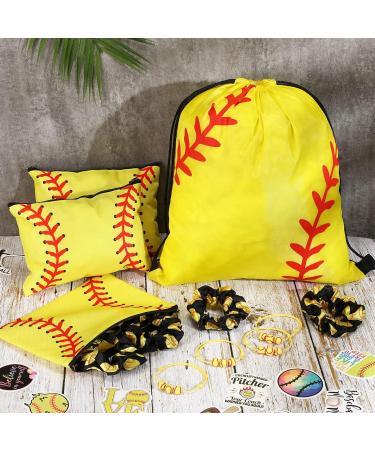 148 Pcs Softball Gifts for Girls - Party Favors Set with Drawstring Backpack, Cosmetic Bag, Scrunchies, Hair Bracelets, Stickers - Perfect for Softball Birthday Decorations - Buy Online on GoSupps.com