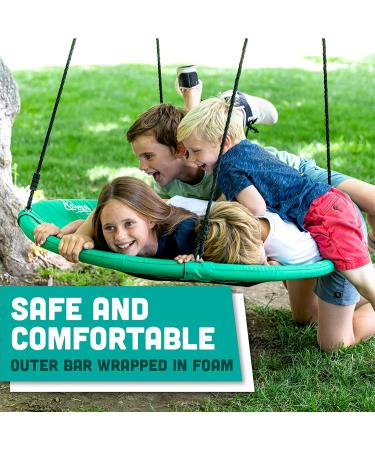 Flying Squirrel Giant Rope Swing | 40 Saucer Tree Swing - Green | Outdoor Play Equipment Additions & Replacements - Buy Online on GoSupps.com