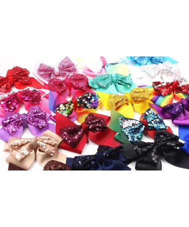 Xansema Sequins Hair Bow Clip 5.5 - Yellow Rose Alligator Barrette for Women Teens Girls Kids - Buy Online on GoSupps.com