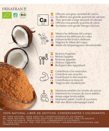 Frisafran Organic Coconut Blossom Sugar 2kg - Pure Natural Coconut Sugar for Healthy Sweetening - Buy Online on GoSupps.com