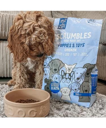 Scrumbles Natural Gluten-Free Dog Dry Food With Fresh Chicken For Puppies And Adult Toy Breeds 2 Kg Puppy 2 kg (Pack of 1) - Buy Online on GoSupps.com