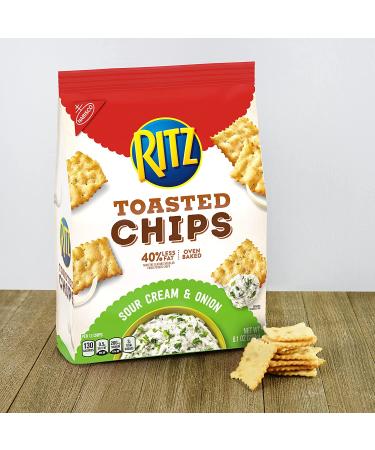 RITZ Toasted Chips Sour Cream and Onion Crackers - 8.1 oz (Pack of 6) - Buy Online on GoSupps.com