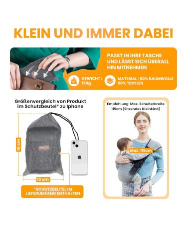 Gubby GuPs Ergonomic Baby Carrier V1.0 - Quick Inserts Hip Seat Design Ideal for Newborns & Toddlers up to 15kg - Dark Blue | Family-land.de  - Buy Online on GoSupps.com