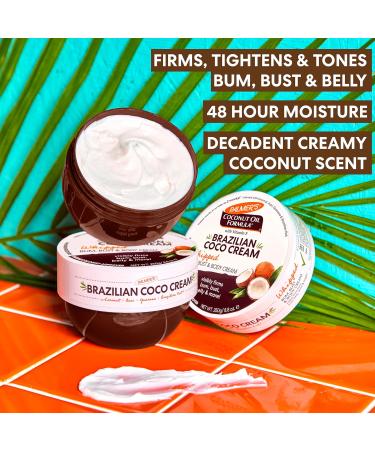 Palmer's Coconut Oil Formula Brazilian Coco Cream - Whipped Bum Bust & Body Cream with Vitamin E | Skin Tightening & Firming - 8.8 Fl Oz - Buy Online on GoSupps.com