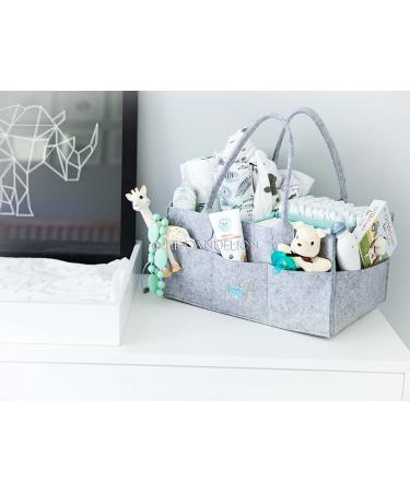 Baby Diaper Caddy Organizer - Large Portable Nursery Storage Bin for Boys and Girls | Travel Car Organizer - Newborn Registry Essential (Blue) - Buy Online on GoSupps.com