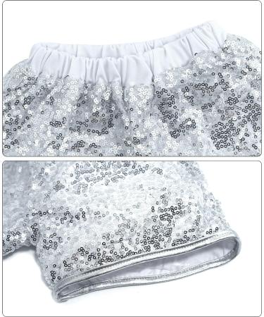Happy Cherry Girls Sequin Sparkle Hip Hop Dance Outfit - Silver, 6-7 Years - Buy Online on GoSupps.com