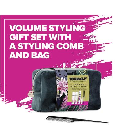 Toni&Guy Volume Styling Bag Collection Gift Set with Multipurpose Comb - 4 Piece Set for Her - Buy Online on GoSupps.com