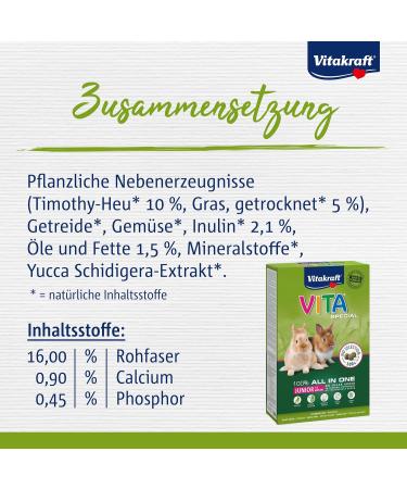 Vita Power Vita Special Junior Feed for Young Dwarf Rabbits - 600g | Herbal & Grass Blend for Optimal Digestion No Sugar or Grains - Buy Online on GoSupps.com