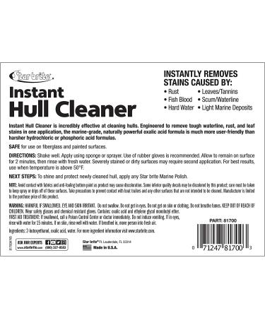 STAR BRITE Instant Hull Cleaner - 128 Oz Gallon - Removes Stains, Scum Lines & Grime on Fiberglass & Painted Boat Hulls - Buy Online on GoSupps.com
