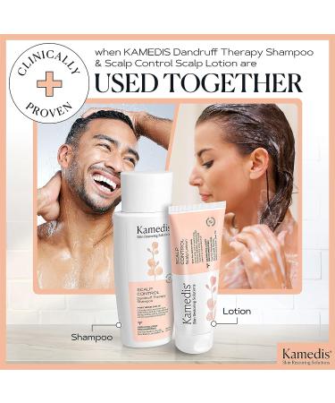 KAMEDIS Dandruff Therapy Shampoo - Soothes Itchy, Flaky, Red Scalp - Paraben-Free, Dye-Free, SLS Free - Clinically Proven - 6.7 Fl Oz - Made in USA - Buy Online on GoSupps.com