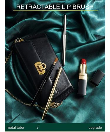 Rownyeon Retractable Lip Brush Applicator - Professional Makeup Tool for Women, Portable with Cap - Ideal as Christmas or Halloween Gift - Buy Online on GoSupps.com