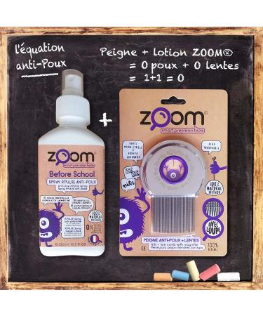 Zoom Lice Comb - Stainless Steel Lice Removal Tool with Magnifying Glass & Micro-Reef Tines for Effective Lice & Nits Removal - Buy Online on GoSupps.com