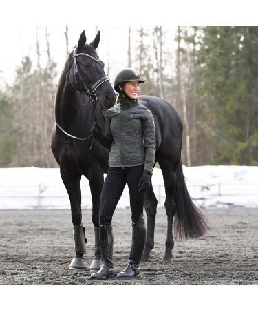 HORZE Daniela Silicone Grip Full Seat Breeches | High Waist Equestrian Riding Pants Black 34 - Buy Online on GoSupps.com