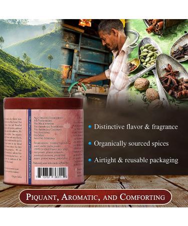 Blue Lotus Chai Rooibos Masala Chai Powder - 2 Ounce Pack, Makes 65 Cups - Instant Indian Tea with Organic Spices - Gluten-Free - Buy Online on GoSupps.com