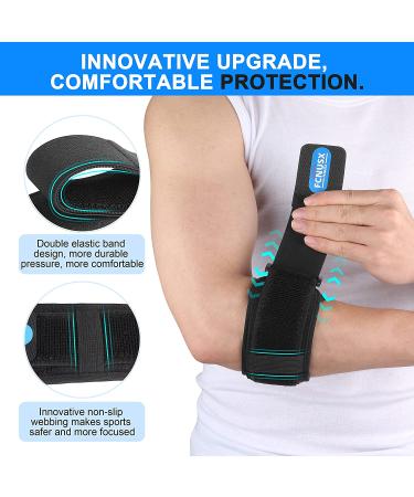 Elbow Brace for Tendonitis & Tennis Elbow - Compression Pad for Pain Relief - Golfers Sleeve for Men & Women (Medium Size - Black) - Buy Online on GoSupps.com