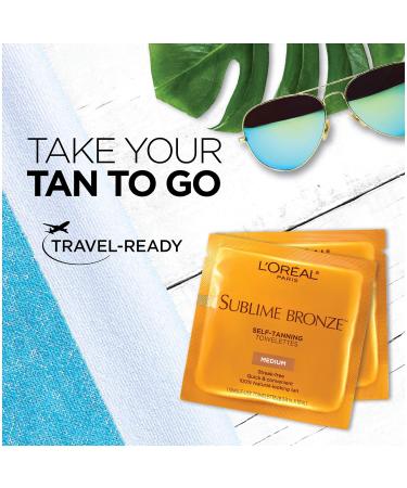 L'Oreal Paris Sublime Bronze Self-Tanning Body Towelettes 18 Count - Pack of 3 - Buy Online on GoSupps.com