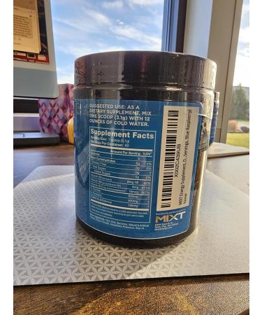 MIXT Energy Drink Mix Energy Powder 8 Hour Energy Formula Designed for Concentration Focus and Hours of Energy Without the Crash Sugar Free (60 Servings) (Blue Raspberry) - Buy Online on GoSupps.com