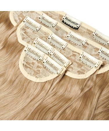 Lullabellz Super Thick Blow Dry Wavy Clip In Hair Extensions 5-Piece 22-Inch Length Light Golden Blonde - Buy Online on GoSupps.com