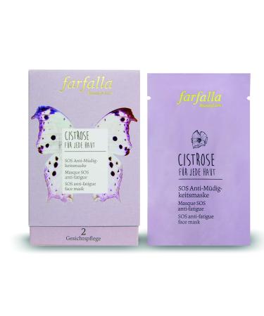 Farfalla cistrosis anti -tired mask - 10x7 ml - immediate refreshment - moisture and elasticity - radiant complexion - 100% certified natural cosmetics
