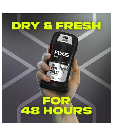 AXE Men's Antiperspirant Stick 2.7oz - 48 Hour Sweat & Odor Protection, Black Frozen Pear & Cedarwood Deodorant - Buy Online on GoSupps.com