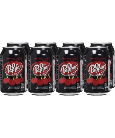 Dr Pepper Refreshing Cola Drink with Natural Cherry Extracts 350 g - Pack of 8 - Buy Online on GoSupps.com