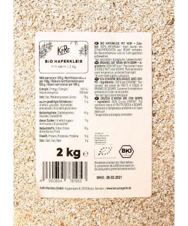 KoRo Organic Oat Bran with Germ - 2kg | Healthy Breakfast Superfood for International Shipping - Buy Online on GoSupps.com