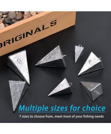 Pyramid Sinkers Fishing Weights | Saltwater Surf Fishing Gear Tackle | 1oz-8oz | 4 Pack - Buy Online on GoSupps.com