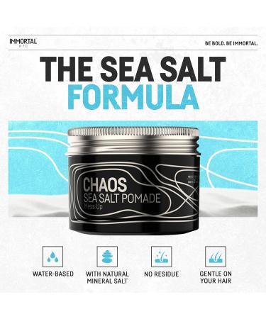 Immortal NYC Exclusive Sea Salt Pomade - Matte Finish Strong Hold Extra Volume - Travel Size 100ml/3.4oz - Buy Online on GoSupps.com