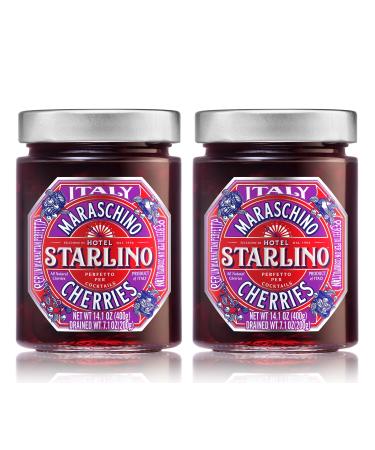 Starlino Italian Maraschino Cherries 2x 400 g jar